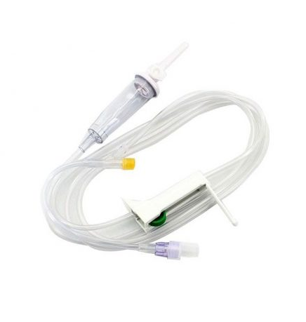 IV ADMIN SET WITH 1 Y-SITE WITHOUT NEEDLE 180CM TUBE