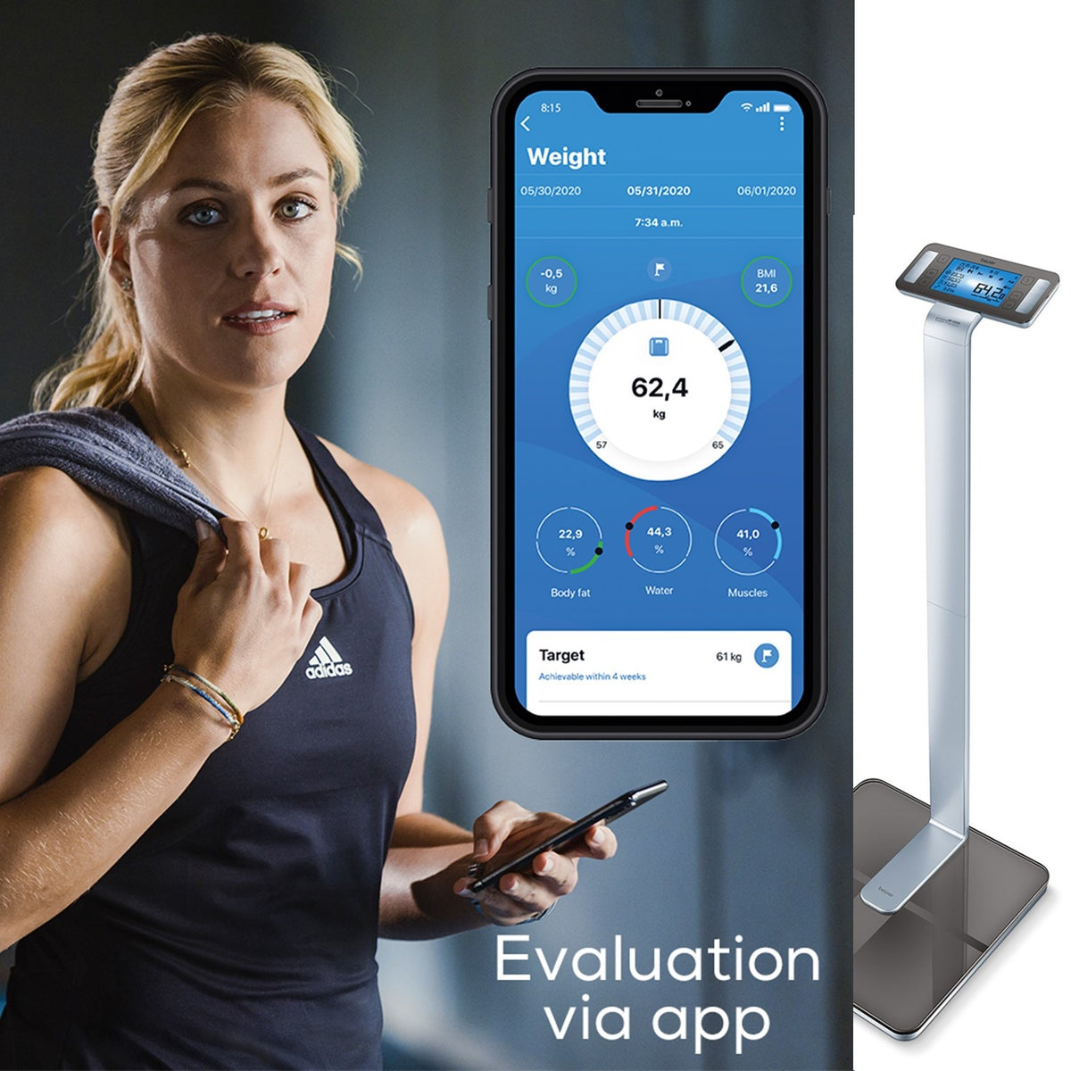BF1000 Beurer Super Precision Diagnostic Bathroom Scale + App