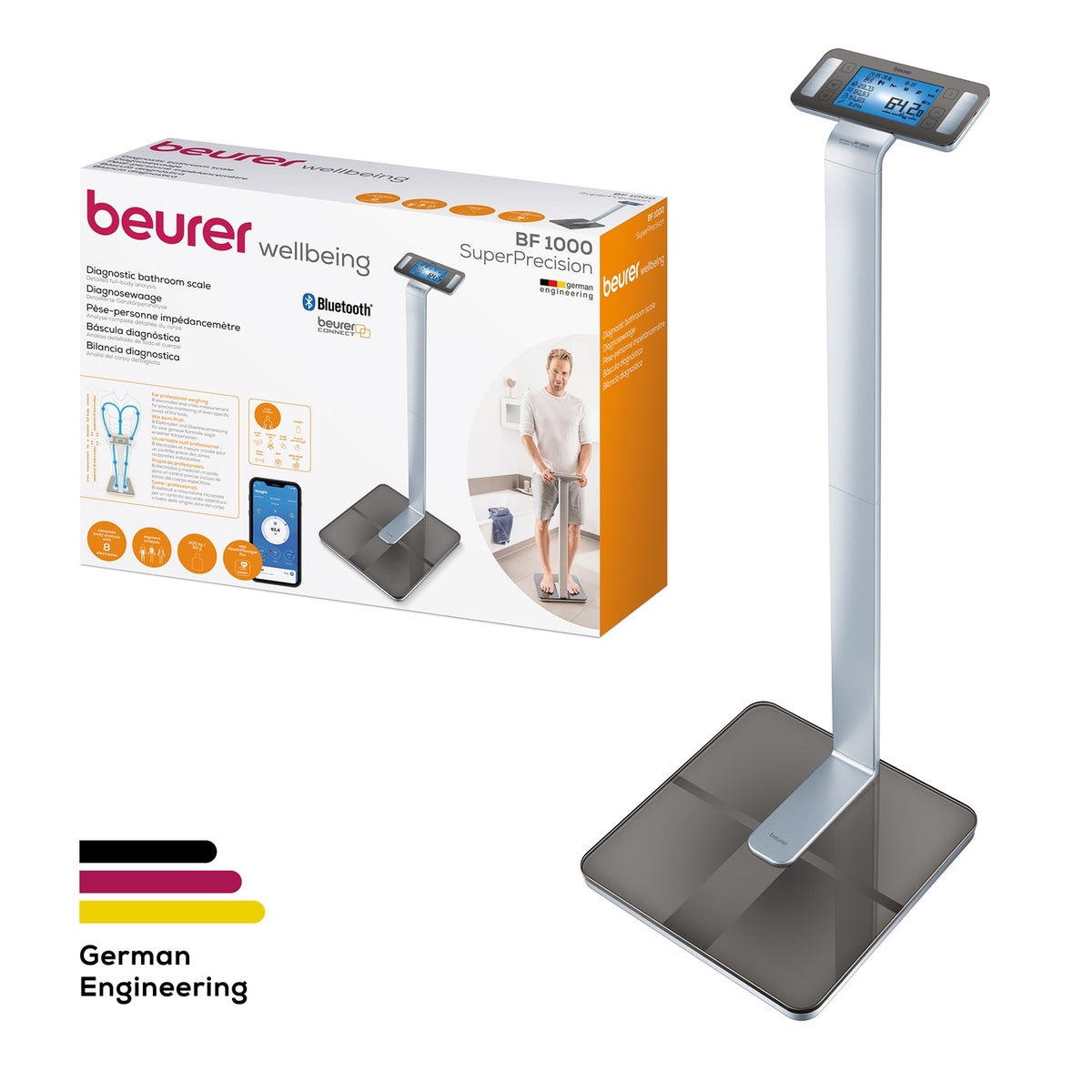 BF1000 Beurer Super Precision Diagnostic Bathroom Scale + App