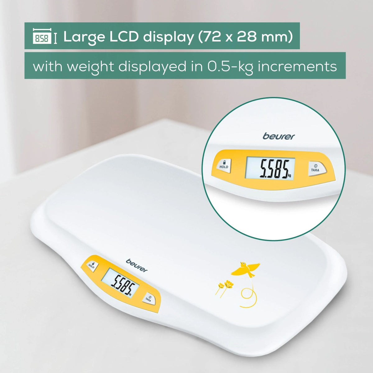 BY80 Beurer Baby Scale Non-slip