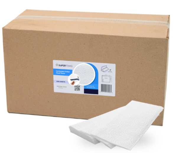 FOLDED HAND TOWELS (2400'S) 2PLY LAM 12'S