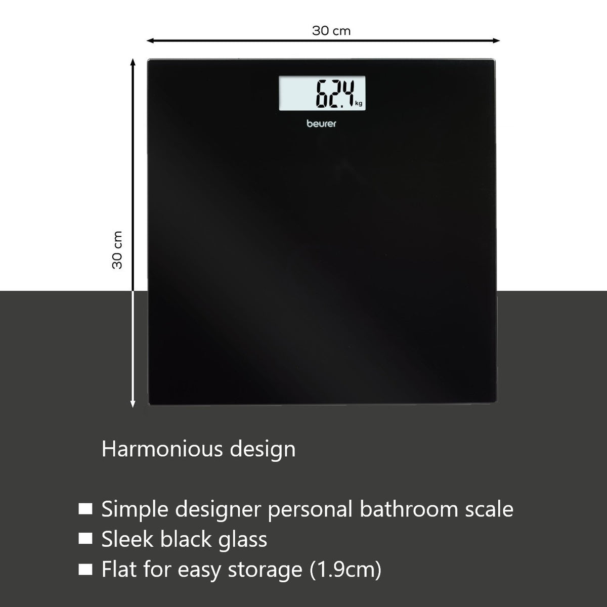 G10 Beurer Bathroom Scale 180kg Glass