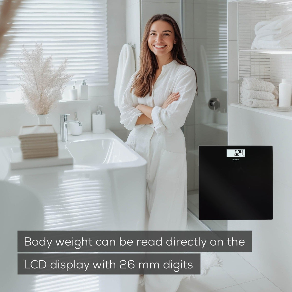 G10 Beurer Bathroom Scale 180kg Glass
