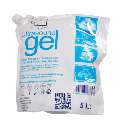 ULTRASOUND GEL REFILL BAG 5LT CLEAR