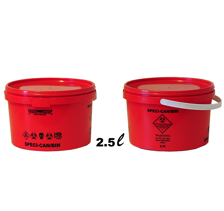 RED SPECI-CAN/BINS (VARIOUS SIZES)