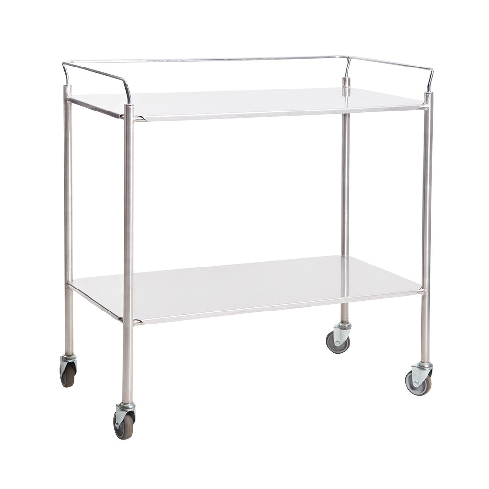 DRESSING TROLLEY EPOXY COATED WITH STAINLESS STEEL SHELVES