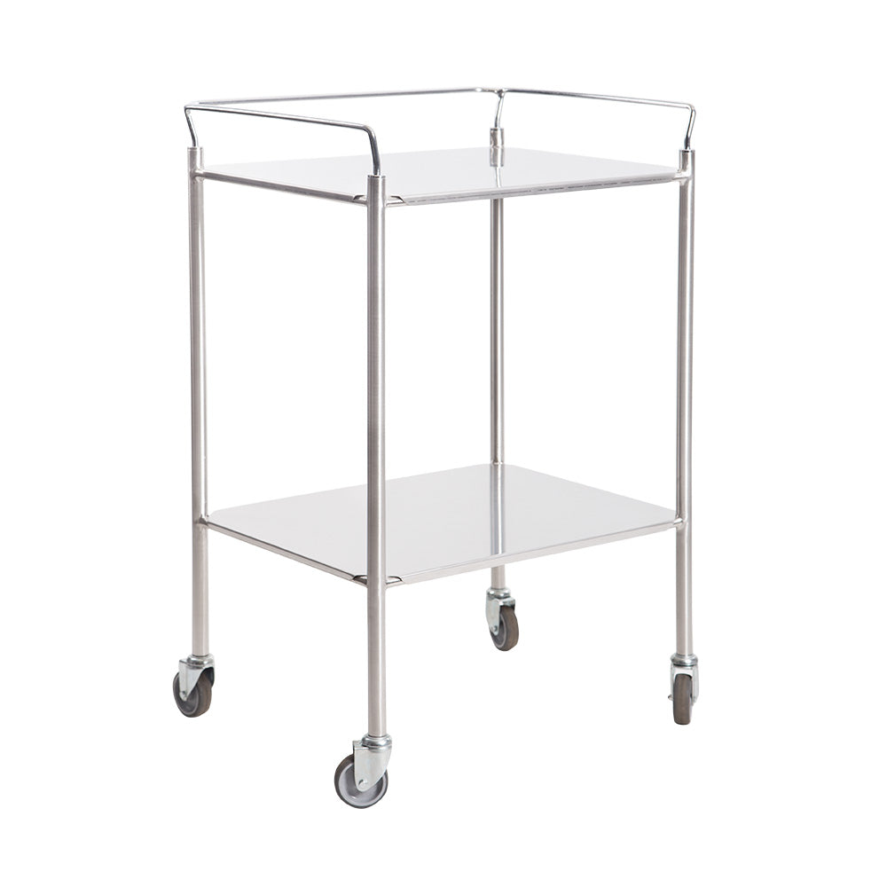 DRESSING TROLLEY EPOXY COATED WITH STAINLESS STEEL SHELVES