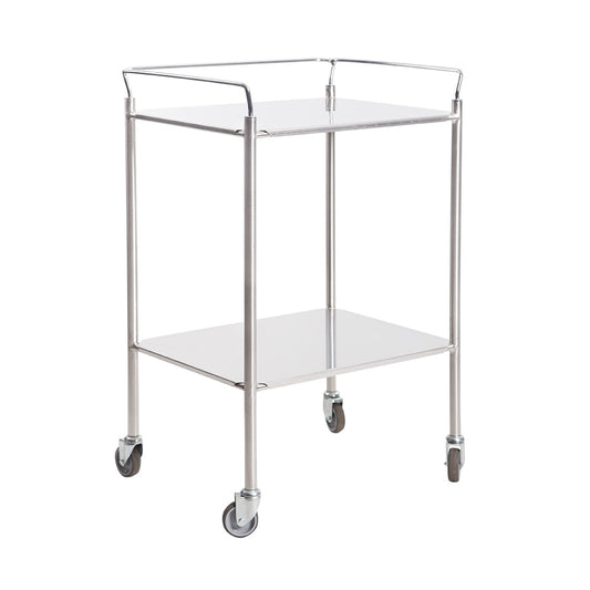 DRESSING TROLLEY EPOXY COATED WITH STAINLESS STEEL SHELVES