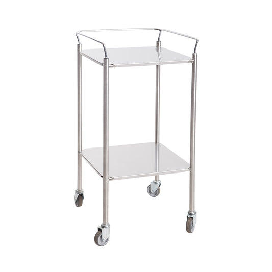 DRESSING TROLLEY EPOXY COATED WITH STAINLESS STEEL SHELVES